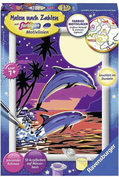 Ravensburger Malen nach Zahlen Delfine Mit Leuchtfarbe