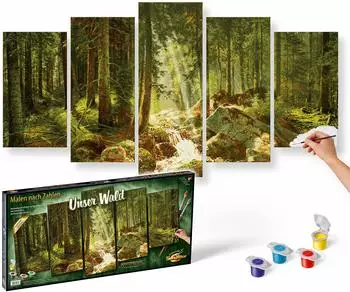 Schipper 609450832 Malen nach Zahlen Unser Wald (Polyptychon)