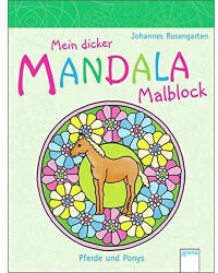 Arena Verlag Mandala - Mein dicker Mandala-Malblock - Pferde und Ponys