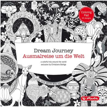 Herlitz Malblock Dream Journey Ausmalreise um die Welt 30 Blatt