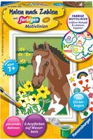 Ravensburger 28463 - Malen nach Zahlen, Fohlen mit Sticker Mit Stickerbogen