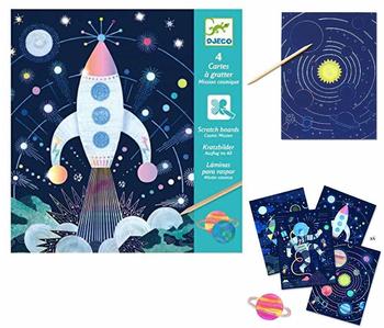 Djeco Scratch Boards Cosmic Mission