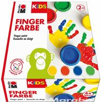Marabu Fingerfarbe Kids, 0303000000080, 4 Farben je 100 ml, auswaschbar,...