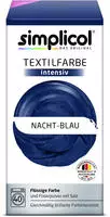 simplicol Textilfarbe intensiv, Nacht-Blau, f&uuml;r Waschmaschine mit Farbfixierer &