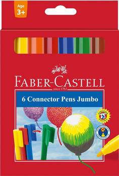 Faber-Castell Filzstift Jumbo Connector 6er Kartonetui