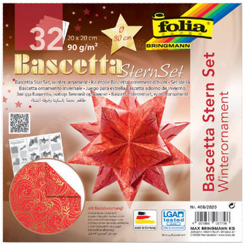 Folia Bascetta SternSet 20x20cm rot (408/2020)