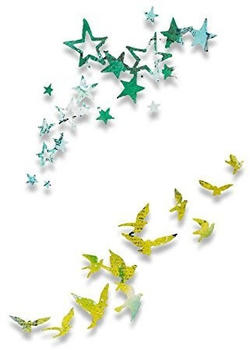 Sizzix Thinlits Stanzschablone Birds and Stars (662673)