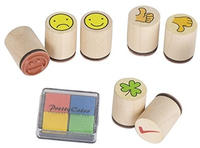 Stempel Kleeblatt, Smile, ...(7 Stempel), Motivationsstempel