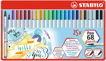 STABILO Pen 68 brush 25er Metalletui 19 Farben