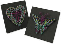 Lena Bastelset 42650 String Art, Schmetterling & Herz, ab 8 Jahre