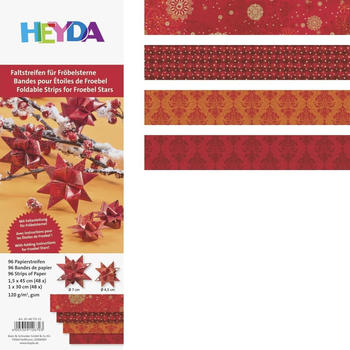 Heyda Faltstreifen-Set für Fröbelsterne 96 Streifen (20-48 755 23)