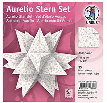 Ursus Aurelio Stern Set 100g/m² 15x15cm 33 Blatt Aldebaran