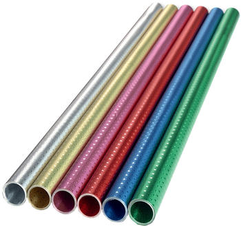 Folia Alu-Bastelfolie doppelseitig kaschiert 500x780mm Sternchen rot