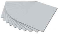 folia 614/50 80 - Fotokarton DIN A4, 300 g/qm, 50 Blatt, hellgrau - zum Basteln und