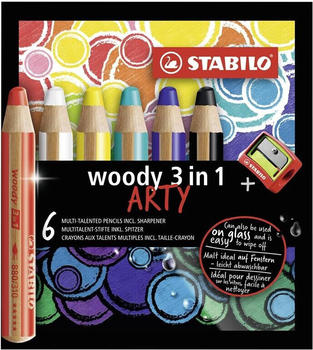 STABILO Woody 3 in 1 6er Karton-Etui Arty