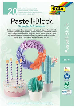 Folia Pastell-Block Tonpapier DIN A4 130g/m² und 300g/m² 20 Blatt