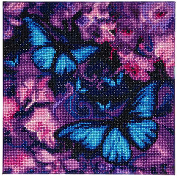 Craft Buddy Crystal Art Kit Leinwand 30x30cm Schmetterlinge