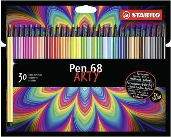 STABILO Pen 68 ARTY 30er Pack + Hängelasche 30 Farben