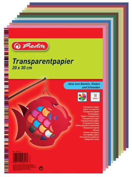 Herlitz Transparentpapier 20x30 cm 10 Blatt 10 Farben
