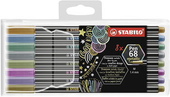 STABILO Pen 68 Premium Filzstift metallic 8er Kunststoffetui