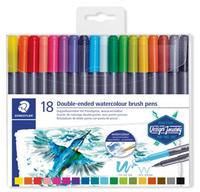Staedtler 3001 TB18, STAEDTLER Doppel-Fasermaler marsgrahic duo, 18er Etui