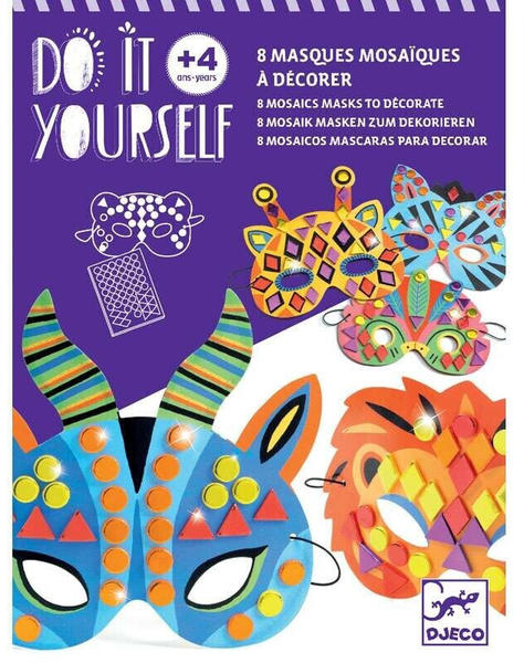 Djeco Do it Yourself - 8 mosaics masks to decorate