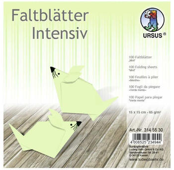 Ursus Faltblätter Intensiv Uni 65g 15x15cm 100 Blatt mint