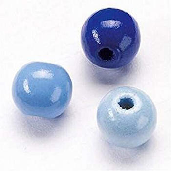 Brunnen Verlag Holzperlen 6 mm blau mix 125 St.