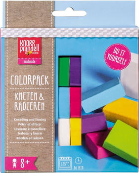 KnorrPrandell Colorpack Fun Kneten & Radieren weiß, zitrone, pink, violett, hellblau, hellgrün