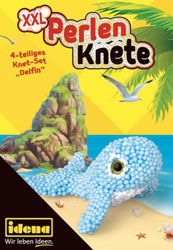 Idena XXL Perlenknete Delfin, 4-teiliges Modellierset