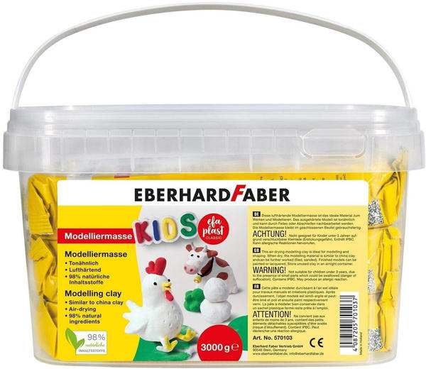 Eberhard Faber Modelliermasse EFAPLAST 3kg Weiß