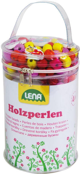 Lena Holzperlen Tasche, pink (32004)