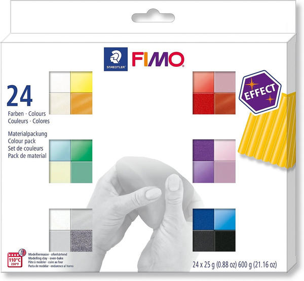 Fimo Effect Materialpackung 24 Farben