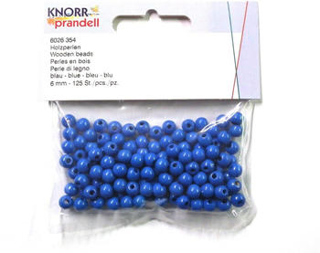 Brunnen Verlag Holzperlen 6 mm blau 125 St.
