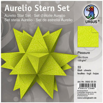 Ursus Aurelio Stern Set PLEASURE 15x15cm 135g 33 Blatt hellgrün