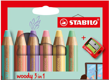 STABILO Woody 3in1 pastell (6 Stk.)