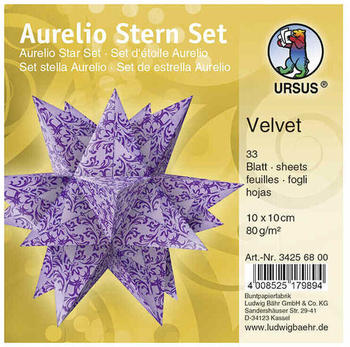 Ursus Aurelio Stern Set 80g/m² 10x10cm 33 Blatt Velvet