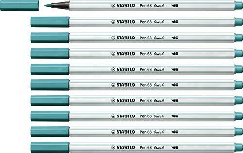 STABILO Pen 68 Brush 10er Pack türkis