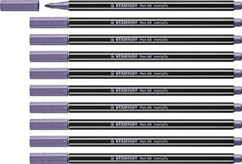 STABILO Pen 68 Brush 10er Pack rosarot metallic