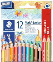Staedtler 128 NC12P1, STAEDTLER Dreikant-Buntstift Noris Club jumbo, 10+2 Etui