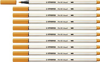 STABILO Pen 68 Brush 10er Pack orange
