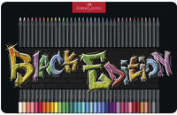 FABER-CASTELL Buntstifte Black Edition 36er Metalletui