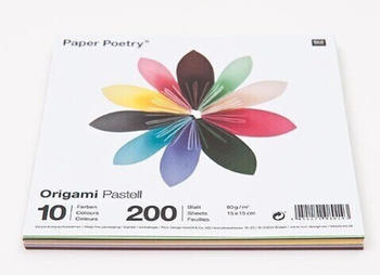 Rico Design Paper Poetry Origami Basic 15x15cm 10 Farben 200 Blatt