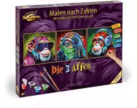 Schipper Malen nach Zahlen "Meisterklasse Triptychon - Die 3 Affen" Made in Germany