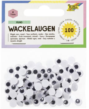 Folia Wackelaugen rund selbstklebend 7mm 100 Stück