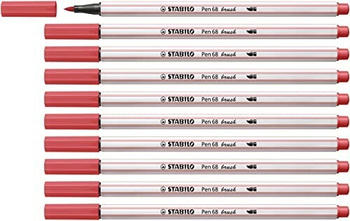 STABILO Pen 68 Brush 10er Pack rostrot