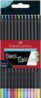 FABER-CASTELL Buntstifte Black Edition Neon + Pastell