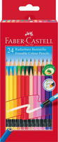 FABER-CASTELL Buntstifte radierbar, 24er Kartonetui