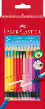 Faber-Castell 24 Radierbare Buntstifte