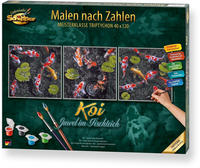 Schipper Malen nach Zahlen "Meisterklasse Triptychon - Koi Juwel im Fischteich" Made